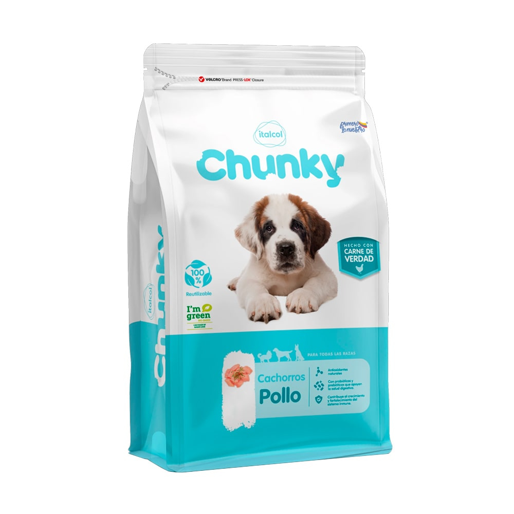 Chunky Cachorros: Nutritivo Alimento para Perros con Pollo