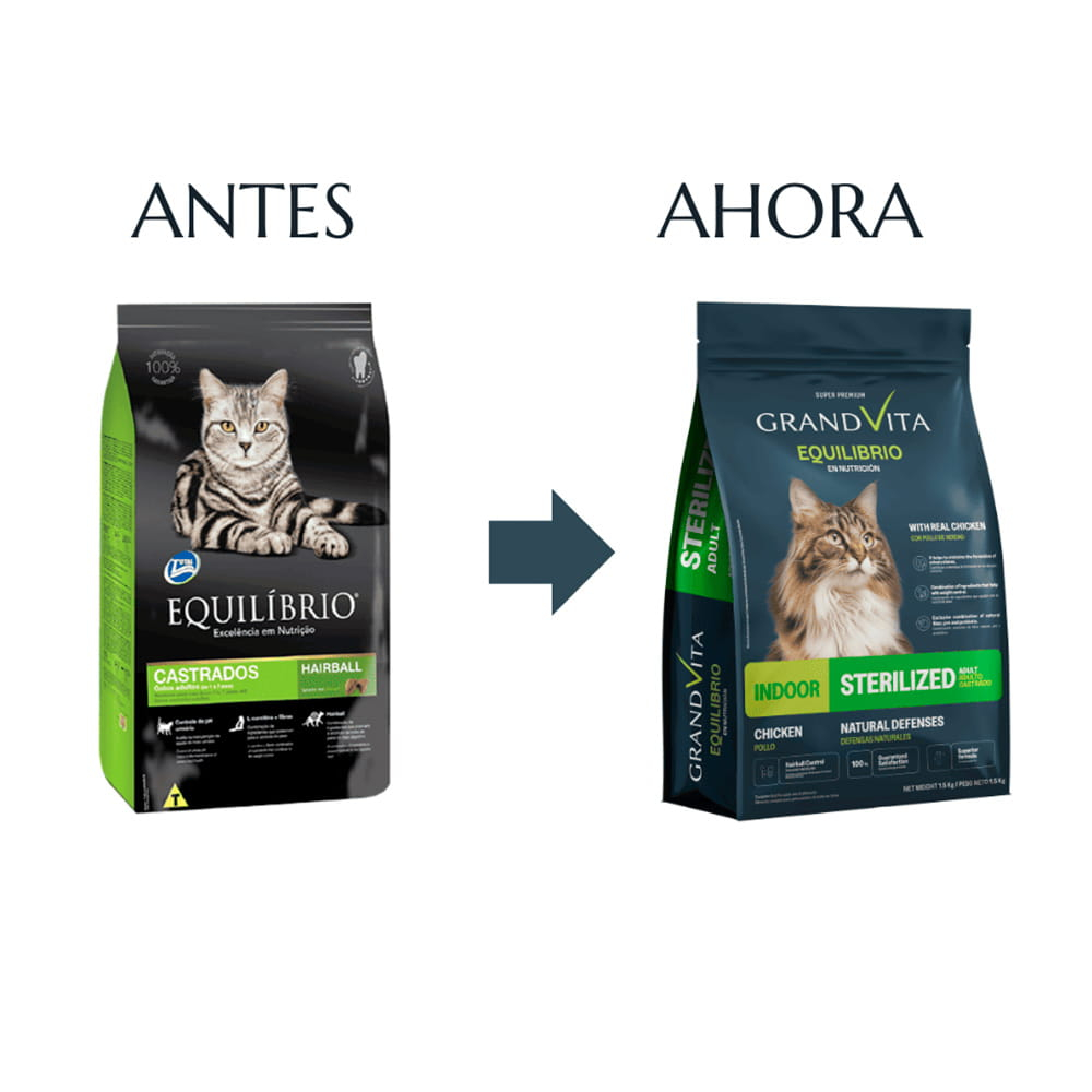 Equilibrio Concentrado Gatos Adultos Castrados 1.5 Kg