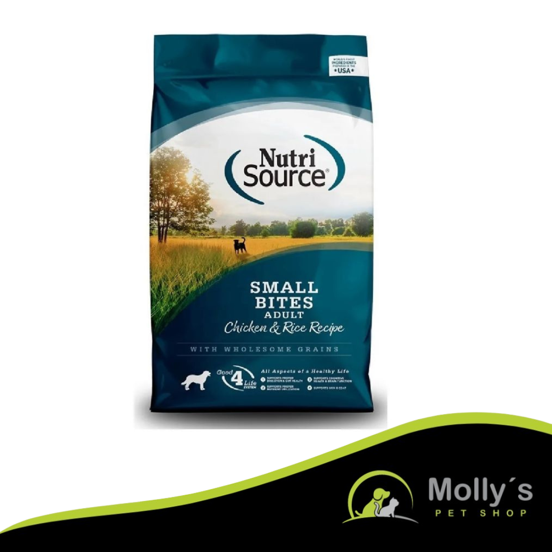 Nutrisource - alimento para perros adultos bocados pequeños pollo y arroz