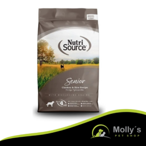 Alimento para perros senior pollo y arroz NutriSource