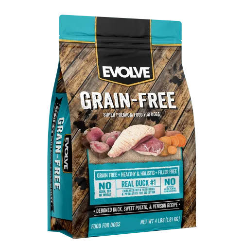 Alimento sin granos para perros: Evolve pato y venado