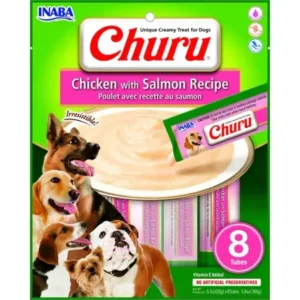 Inaba Dog Snack Churu 8 Piezas Pollo y Salmón 160 gr