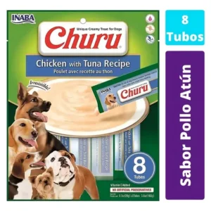 Inaba Dog Snack Churu 8 Piezas Pollo y Queso 160 gr