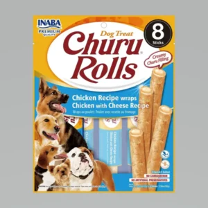 Inaba Dog Snack Churu Rolls 8 Piezas Pollo y Queso 96 gr
