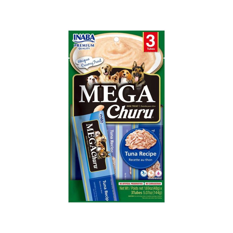 Inaba Dog Snack Mega Churu 3 Piezas - Atún 144 gr