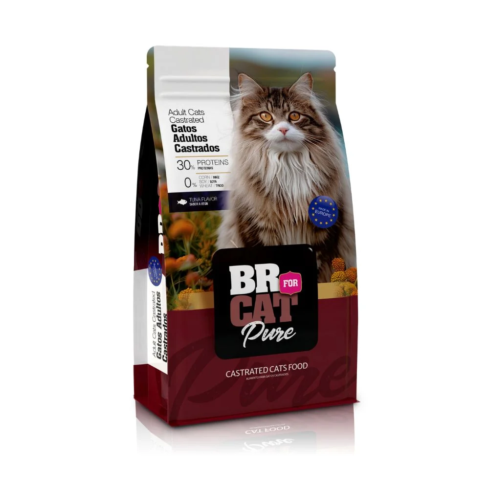 Br For Cat Gatos Adultos Castrados Sabor Atun 3 Kg